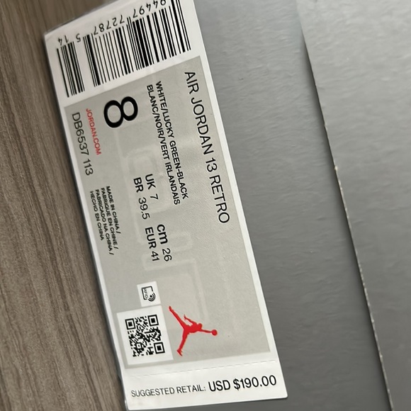 Air Jordan 13 retro green and white - Picture 4 of 4